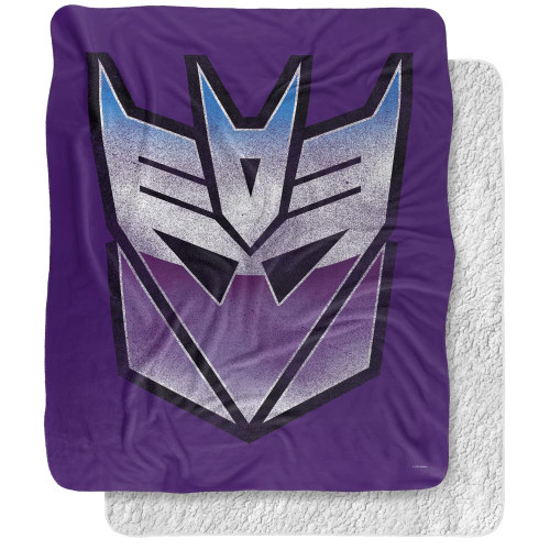 Transformers Decepticon Shine Silky Touch Sherpa Back Super Soft Throw Blanket