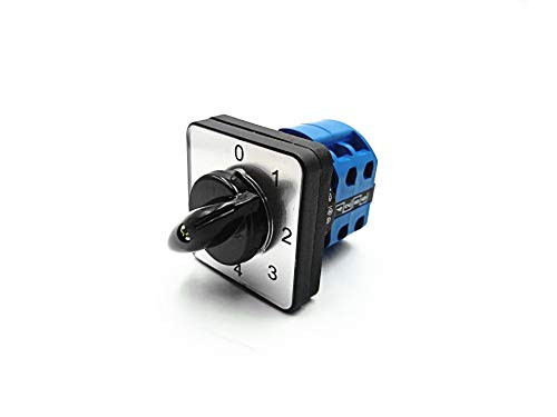 LXM Changeover Switch AC 660V 20A 8 Terminals 5 Position Mounting Rotary Select Switch