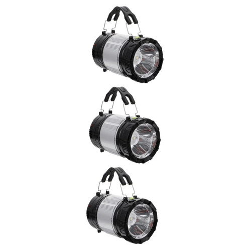 BESPORTBLE 3pcs Tent Lights Camping Tent Light Flood Lights Solar Led Tent Lamp Collapsible Camping Light Emergency Multifunctional Lamp Outdoor Lamp Pc Material Lantern Portable