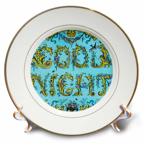 3dRose Magic Lantern Slides - Vintage Good Night Magic Lantern Slide - Plates (cp-359069-1)