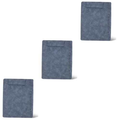 KALLORY 3pcs Folder Board Pencil Clipboard Writing Support Plate Conference Writing Board Document Holder Real Estate Agent Supplies Office Supply Clip Board A4 Pu Paper Autograph Book
