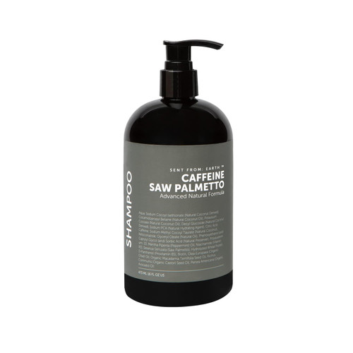 Sent From Earth Caffeine & Saw Palmetto Biotin Vegan Advanced Natural Formula Peppermint Shampoo (Sulfate-Free, Synthetic Fragrance-Free, Cruelty-Free)