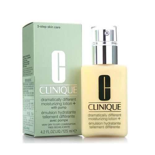 2 Packs Dramatically Different Moisturizing Lotion+ by Clinique with Pump Very Dry to Dry Combination Skin 125ML