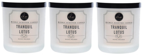 Dw Home Tranquil Lotus Richly Scented Candle Small Single Wick 4 Oz (pack of 3)