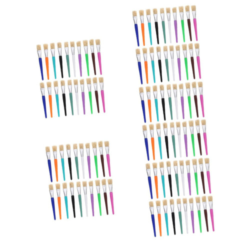 SEWACC 100 Pcs Children's Graffiti Brush Kids Paint Supplies Kids Paint Brushes Tool Paint Brushes for Kids Colorful Paint Brush Oil Painting Tools Student Short Hair Plastic Rod SEWACC 100 Pcs Children's Graffiti Brush Kids Paint Supplies Kids Paint Brushes Tool Paint Brushes for Kids Colorful Paint Brush Oil Painting Tools Student Short Hair Plastic Rod