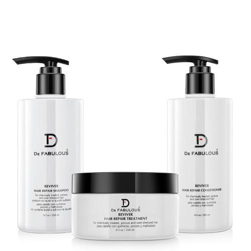 De Fabulous Reviver Shampoo, Conditioner and Treatment Set (8.5 fl oz) De Fabulous Reviver Shampoo, Conditioner and Treatment Set (8.5 fl oz)