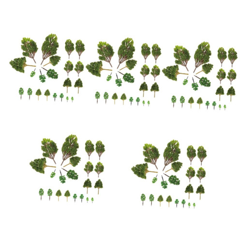 VOSAREA 140 Pcs Micro Landscape Simulation Tree Model Railway Trees Miniature Plants Model Train Scenery Trees DIY Micro Landscape Tree Mini Diorama Trees Sand Artificial Plastic Crafts