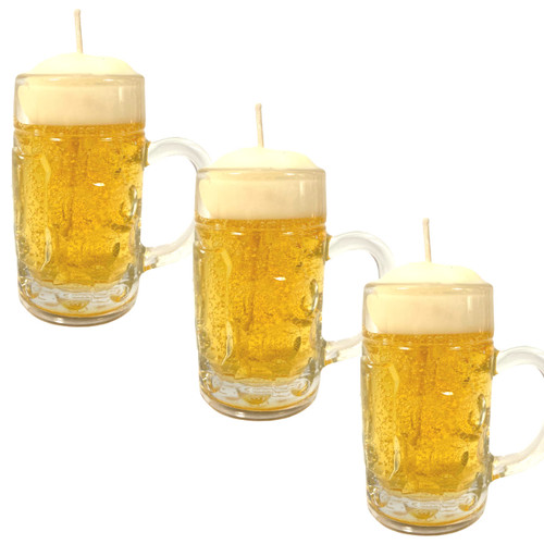 German Oktoberfest Bier Stein Candle (Pack of 3)
