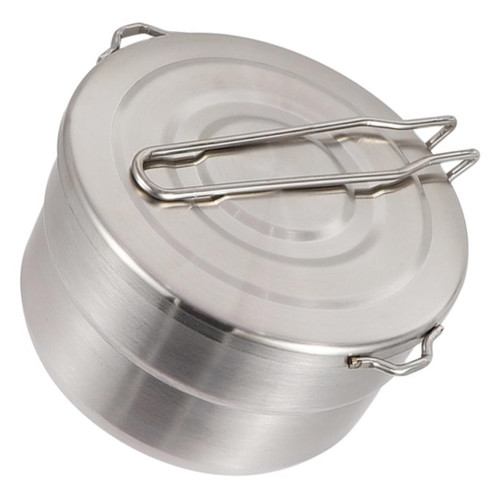 BESPORTBLE 2pcs Bento Pot Camping Cooking Supplies Backpacking Cookware Kit Camping Pot Camping Portable Pot Hiking Pot Picnic Cooking Kit Hiking Cookware Fold Utensils Stainless Steel Travel