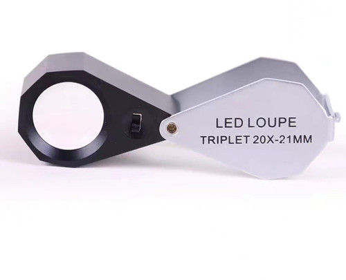 Convenient Multipurpose Magnifying Glasses with high Definition,10X,20X,30X Jewelers Loupe, Foldable Jewelers Eye Loupe, Watches Hobbies Antiques Gems, Coins, Stamps (Size : 20X)
