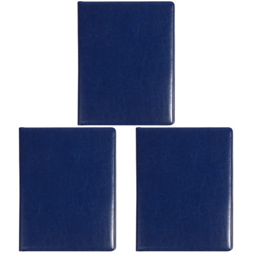 STOBOK 3 Pcs Leather Folder Calculator Document Folder Clipboard Portfolio Folder Pocket Folders Business Briefcase Leather Binder Presentation Document Folder A4 Paper Clip Notebook