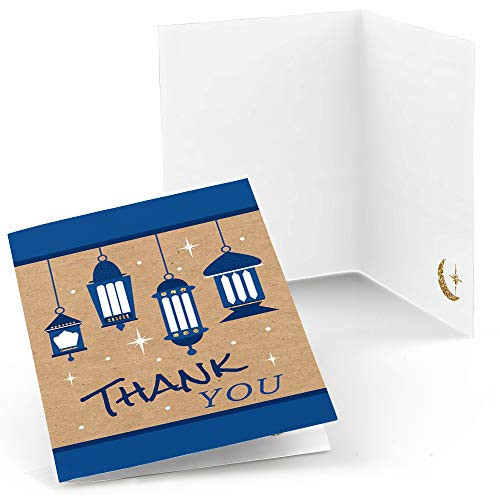 Big Dot of Happiness Ramadan - Eid Mubarak Thank You Cards (8 Count)