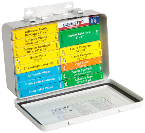 ProStat First Aid 0905 87 Piece 16 Unit ANSI Compliant First Aid Kit with Steel Case