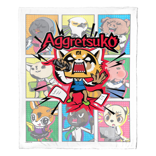 Northwest Aggretsuko Silk Touch Throw Blanket, 50" x 60", Comics