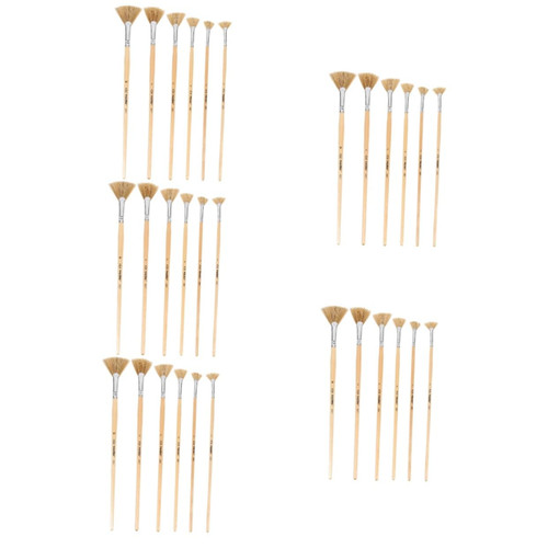30 Pcs Oil Paintbrush Watercolor Brush Graffiti Artist Paint Brushes Watercolor Brushes Portable Fan Ergonomic Paint Brush Solid Wood Human Student Gouache 30 Pcs Oil Paintbrush Watercolor Brush Graffiti Artist Paint Brushes Watercolor Brushes Portable Fan Ergonomic Paint Brush Solid Wood Human Student Gouache