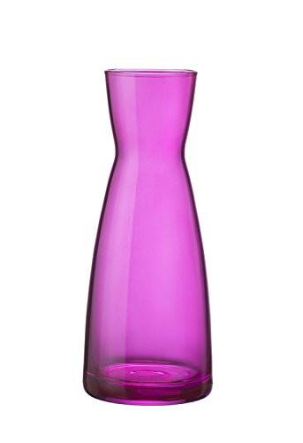 Bormioli Rocco Ypsilon Glass Carafe, 18.50-Ounce, Fuchsia