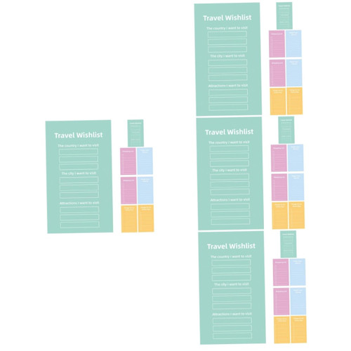 VILLCASE 4pcs 8 Note Paper Planner to Do List Notebook Reminder Pads Checklist Grocery List Pad to Do List Notepad Mini Notepad Practical Memo Pads Sticky Notes Multipurpose Office