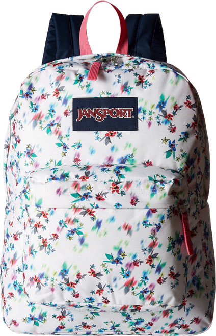 JanSport Unisex SuperBreak Multi White Floral Backpack
