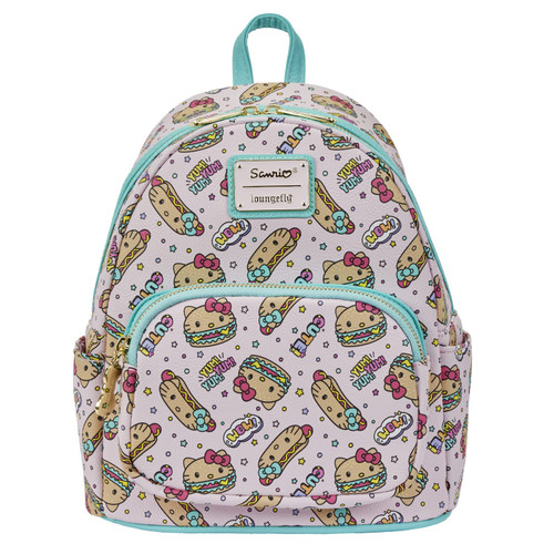 Loungefly x Sanrio Hello Kitty Burger AOP Mini Backpack Loungefly x Sanrio Hello Kitty Burger AOP Mini Backpack