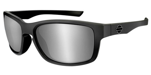 Harley-Davidson Men's Slot Bar & Shield Sunglasses - Silver Lenses/Black Frames