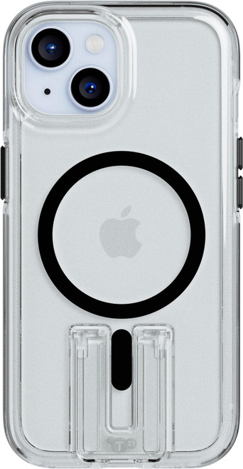 Tech21 Evo Crystal Kick case for iPhone 15 Plus - Compatible with MagSafe - Impact Protection Case - Clear/Black