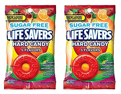 Life Savers 5 Flavors Sugarfree Hard Candy Bag, 2.75 ounce, 2 Pack Life Savers 5 Flavors Sugarfree Hard Candy Bag, 2.75 ounce, 2 Pack