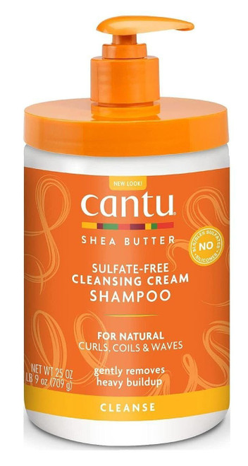 Cantu Natural Hair Shampoo Cleansing Cream 25 Ounce Pump (6 Pack)