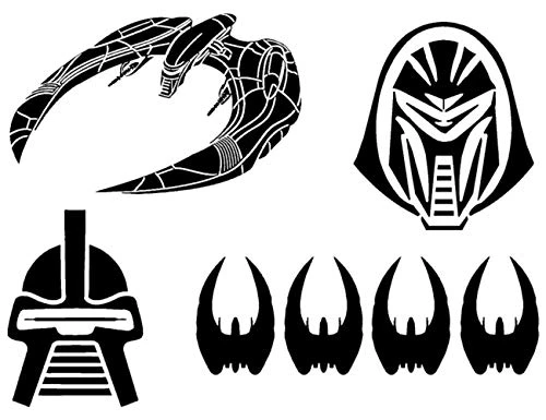 Cylon Raider, Centurion, Raider Kills Decal Multipack Black
