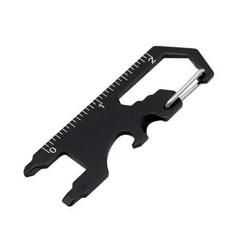 Mini Multifunction Tool Steel Keychain Bottle Opener Cutting Tool Screwdriver Metric Scale Hexagonal Wrench For Camping Hexagonal Wrench Tool Multifunctional