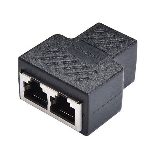Altsuceser RJ45 Ethernet Cable Splitter Network Adapter,Ethernet Splitter 1 to 2 Cable Adapter Suitable for Super Cat5, Cat5e, Cat6, Cat7 LAN Ethernet Socket Connector Adapter LAN Splitter Black
