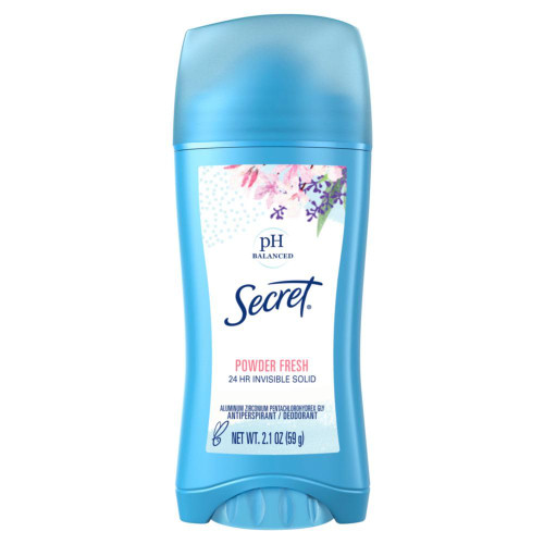 Secret Invisible Solid Antiperspirant and Deodorant for Women, Powder Fresh, 2.1 oz Secret Invisible Solid Antiperspirant and Deodorant for Women, Powder Fresh, 2.1 oz