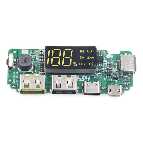 ANXPTIME 5V & 2A /5V & 2.4A LED USB Micro/Type-C USB Mobile Power Bank 18650 Charging Module Lithium Battery Charger Board Charging Board