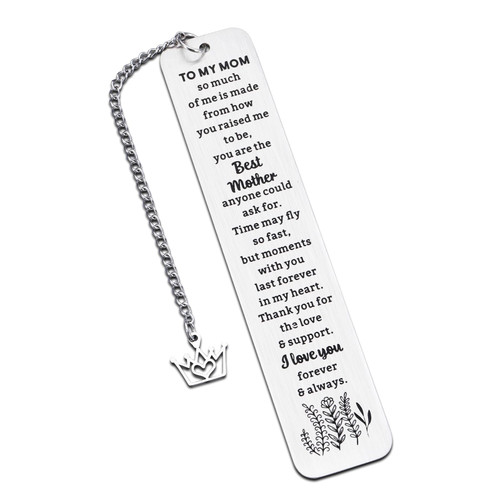 Gift for Mom Bookmark for Women Stocking Stuffer Gifts for Mother Mothers Day Gift from Son Daughter Birthday Valentines Christmas Gifts for Mommy Grandma from Teens I Love You Mom Book Lovers Gift
