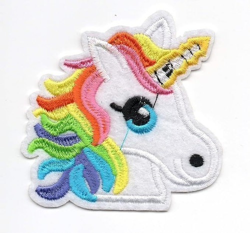 Rainbow Unicorn Iron-On Patches Embroidered Iron On Sew On Applique Badges Transfers