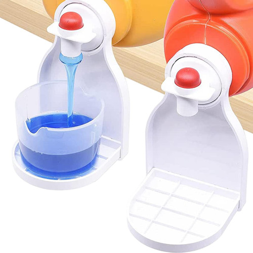 Hopeup Laundry Detergent Cup Holder - Detergent Drip Catcher, Fabric Softener Liquid Tray Dispenser Organizer Drip Catcher, Laundry Accessories, Keep Laundry Room Tidy 1pcs Black