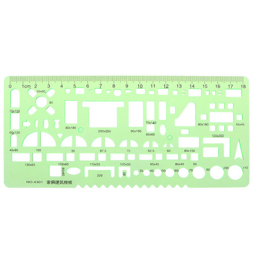 Furniture Construction Black Scale Drafting Drawing Stationery Template Ruler Rulers