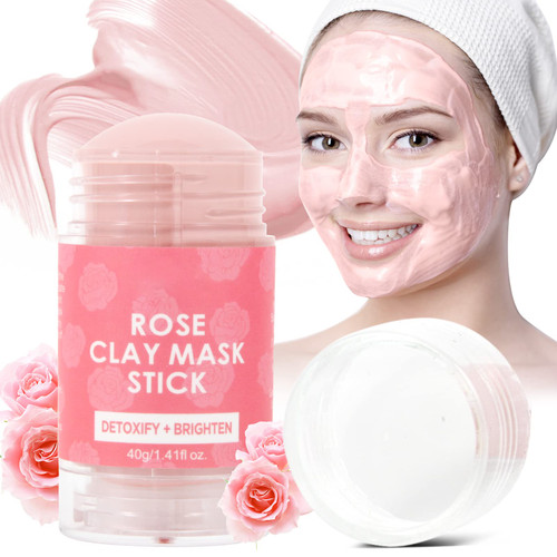 Clay Mask for Face, Umeantobee Poreless Deep Cleanse Rose Mask Stick Blackhead Remover, Purifying Clay Mask, Oil Control Face Mask, Moisturing, Skin Brightening, Shrink Pores Skin Detoxifying Face Stick Mask for all Skin Types of Men and Women Rose Clay Mask for Face, Umeantobee Poreless Deep Cleanse Rose Mask Stick Blackhead Remover, Purifying Clay Mask, Oil Control Face Mask, Moisturing, Skin Brightening, Shrink Pores Skin Detoxifying Face Stick Mask for all Skin Types of Men and Women Rose