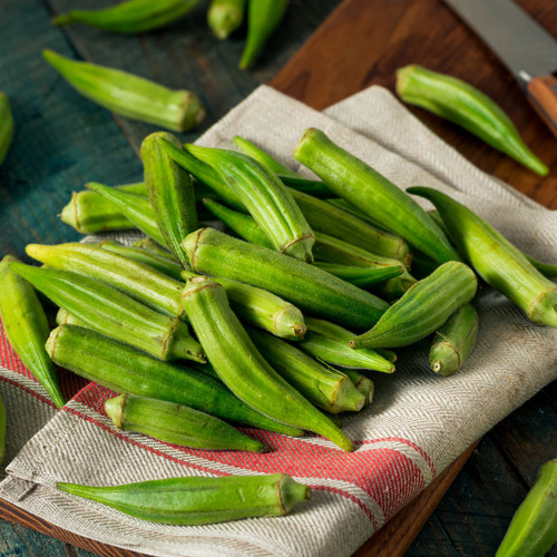 TKE Farms-Clemson Spineless Okra Seeds for Planting, 6 Grams ? 100 Seeds, Abelmoschus esculentus