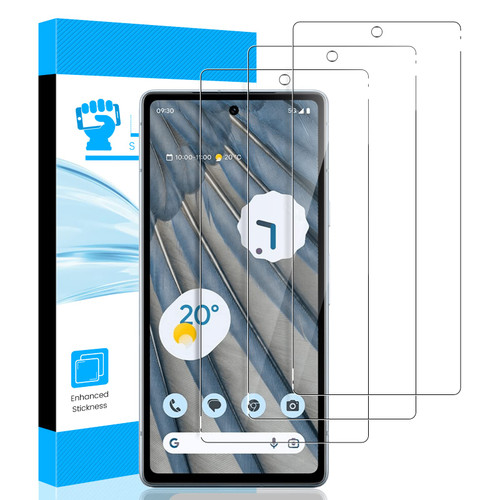 LYWHL 3 Pack for Google Pixel 7A Screen Protector, Tempered Glass 9H Hardness Film, Sensitive Touch Compatible Fingerprint Unlock, Case Friendly Shatterproof Anti-Scratch Durable Bubble Free