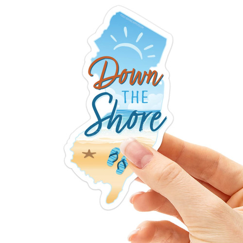 Down the Shore Sticker for Car, Cute Jersey Shore Stickers for Hydroflask, New Jersey Quotes, NJ Beaches Vinyl Decals for Laptop Down the Shore Sticker for Car, Cute Jersey Shore Stickers for Hydroflask, New Jersey Quotes, NJ Beaches Vinyl Decals for Laptop