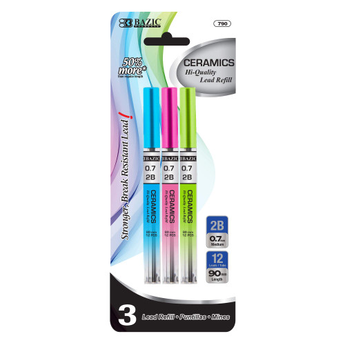 BAZIC 0.7 mm Ceramics Mechanical Pencil Leads (3/Pack)