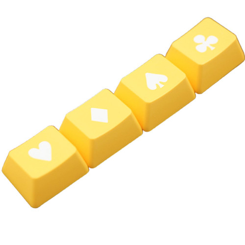 4PCS Keycaps Poker Design OEM Height Keycap 1.25U 10mm DyeSUB Personality Keycap for Mechanical Keyboards PBT Keycaps Oil Resistant Keycaps Comfortable Typing Experience Birthday Gift for Gamers