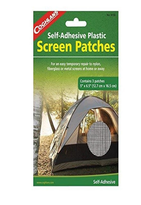 Coghlan's Self-Adhesive Plastic Screen Patches, White, 5" x 6 1/2"