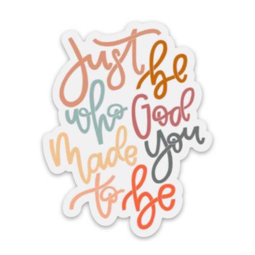 Swaygirls religious sticker | Christian stickers about faith, Jesus, scripture, prayer | Just be who God made you to be | Waterproof vinyl decals for a Bible journal, hydro flask, laptop, etc Swaygirls religious sticker | Christian stickers about faith, Jesus, scripture, prayer | Just be who God made you to be | Waterproof vinyl decals for a Bible journal, hydro flask, laptop, etc