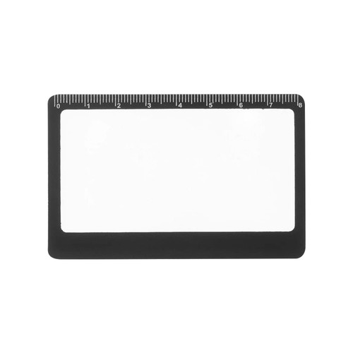 Credit Card Magnifier, Plasstic Reading Magnifier Lens, Credit Card Size Magnifier Wallet Pocket Lens, 3X Mini Magnifying Glass Ruler, Magnifying Card, Fire Starting Magnifying Lens for Home Outdoor