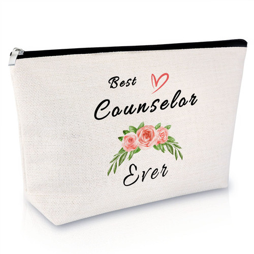 Teacher Appreciation Gift for Women Makeup Bag Best Counselor Ever Gift Thank You Gift for Counselor Cosmetic Bag Retirement Teacher Day Gift Birthday Christmas Gift for Her Travel Cosmetic Pouch Teacher Appreciation Gift for Women Makeup Bag Best Counselor Ever Gift Thank You Gift for Counselor Cosmetic Bag Retirement Teacher Day Gift Birthday Christmas Gift for Her Travel Cosmetic Pouch