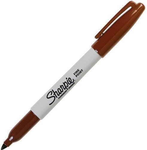 30037 Sharpie Pen Style Permanent Marker - Fine Marker Point Type - Point Marker Point Style - Brown Ink - 1 Each