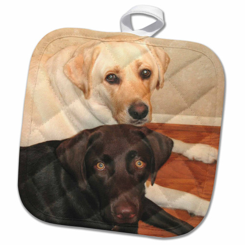 3D Rose Bichon Frise Pot Holder, 8" x 8"