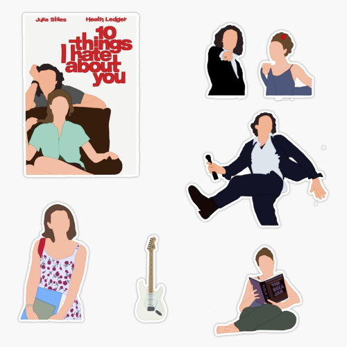 10 Things I Hate About You Sticker Vinyl Waterproof Sticker Decal Car Laptop Wall Window Bumper Sticker 5"