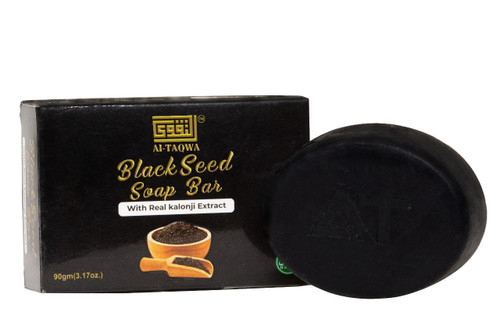 AL-TAQWA Black Seed Soap Bar for Face & Body, Blackseed Soap for All Skin Types, Halal & Natural, Cumin Seed & Herbs